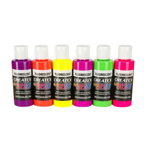 Createx Colors 5802-00 2-Ounce AB Airbrush Set, Fluorescent