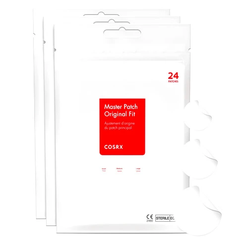 COSRX Acne Pimple Patch Absorbing Hydrocolloid Original 3 Size Patches for Blemishes and Zits Cover, Spot Stickers for Face and Body, Not Tested on Animals (72)