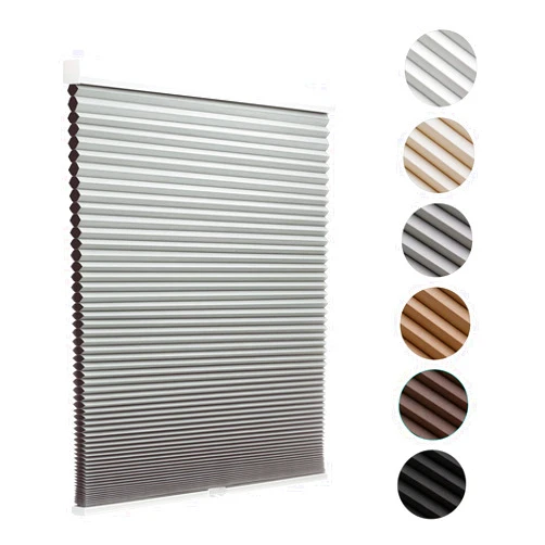 MYshade Blackout Cordless Cellular Shades Honeycomb Shades for Indoor Windows Room Darkening Grey Blinds for Home Office Pull Down Window Shades Easy to Install 24 inch Wide, H36 Shades
