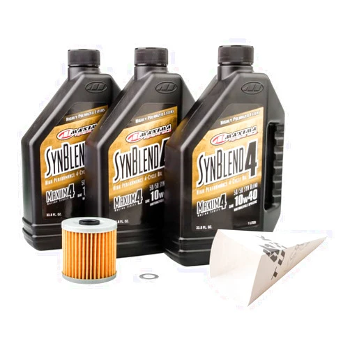 TUSK 4-Stroke Oil Change Kit Maxima Synthetic Blend 10W-40 for Kawasaki KLR650 S ABS 2023-2024