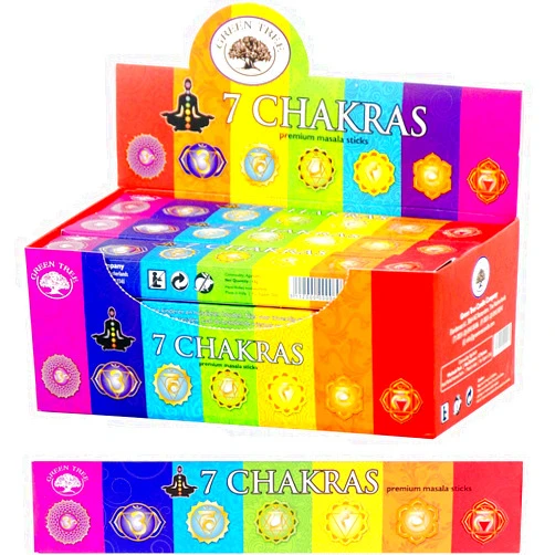 Kheops International Green Tree Incense Stick 12 x 15gr (7 Chakra)