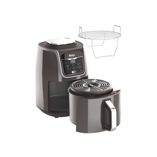 Ninja AF161 Max XL Air Fryer that Cooks, Crisps, Roasts, Bakes, Reheats and Dehydrates, with 5.5 Quart Capacity, and a High Gloss Finish, Grey