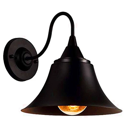 ZJZTD Wall Light Wall Sconces Industrial Wind Bedroom Black Living Room Outdoor Corridor Aisle Personality Wrought Iron, 29x32cm Bedroom Wall lamp