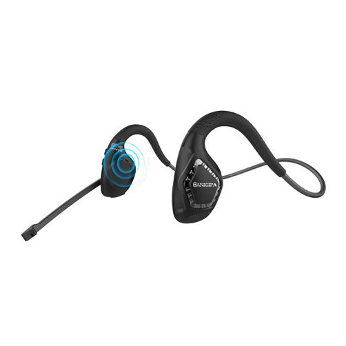 BANIGIPA Open Ear Headphones, Air Conduction Bluetooth Headset, Wireless Earphones Stereo w/Noise-Canceling Boom Microphone, 10 Hrs Playtime, Light and Comfortable for Cell Phone Sport Office Driving