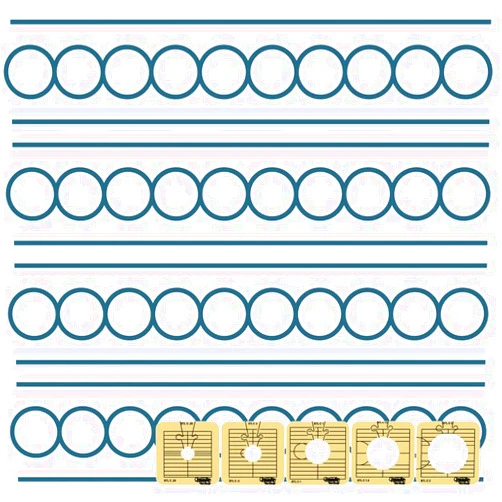 Westalee Design Between The Lines Circle Fills 5pc Quilting Template Set (High Shank)