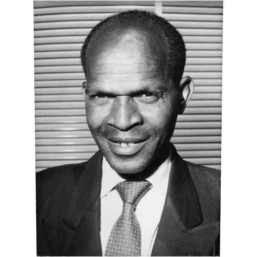 Vintage photo of V.M.J Wokabi in a portrait.