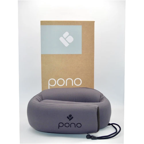 Pono Neck Cradle Travel Pillow: Memory Foam, Ergonomic 360° Adjustable Support, Prevents Neck Pain/Head Nods. Infinity Shape Fits All Adults. Foldable Design for Easy Portability (Twilight Slate)