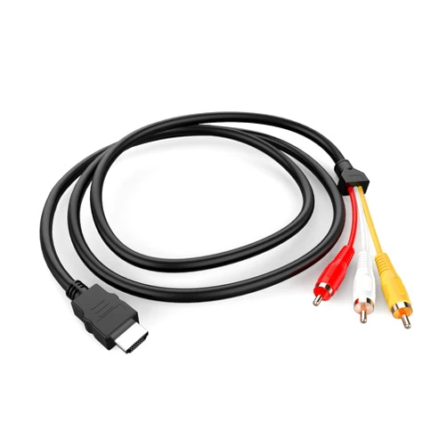 USonline911 HDMI to RCA Cable, 1080P 5ft/1.5m HDMI Male to 3-RCA Video Audio AV Cable Connector Adapter Transmitter for TV HDTV DVD