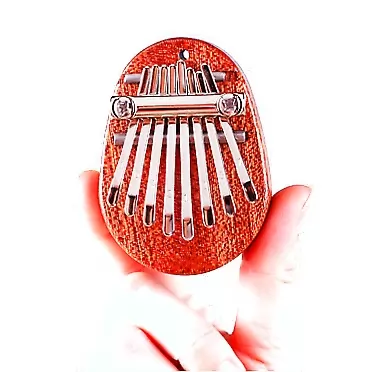 BESTPOS Mini Thumb Piano Kalimba with 8 Keys,Finger Piano Mbira Marimba Pocket Palm Size,Portable Musical Instrument Pendent Keychain,Thanksgiving Christmas Gift for Kids Adults Beginners(Solid Wood Drops)