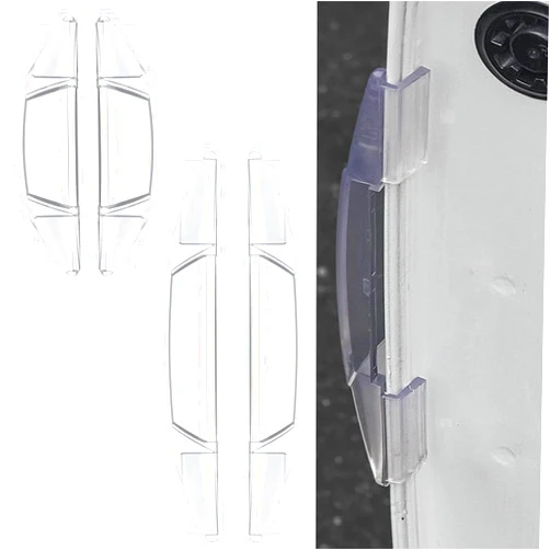 Jokormo 4 PCS Car Door Edge Protection Strip, PVC Embedded Hollow Buffer Shock-Proof Anti-Collision Sticker, Auto Personalized Decorative Accessories, Compatible with Most Car Models (Transparent)