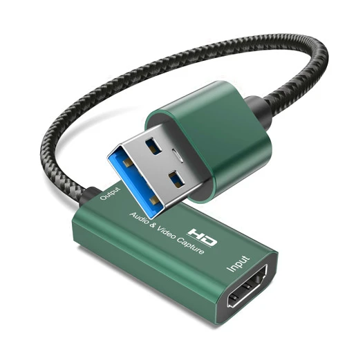 SROMGEE Video Capture Card, 4K HDMI to USB 3.0 Video Capture Device,1080P 60FPS HDMI Audio/Video Capture Adapter Braided for Gaming, Live Streaming,Recording,Nintendo Switch, PS5, PS4, Xbox,PC,Windows Mac OS