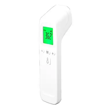 HelloCreate Forehead Thermometer for Adults Kids, White Electric Digital Touchless Infrared Thermometer