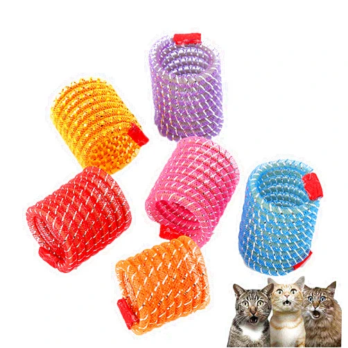 ISMARTEN Pet Wide Colorful Springs Cat Toys for Cat Kitten Pets (Random Color) (5pcs)