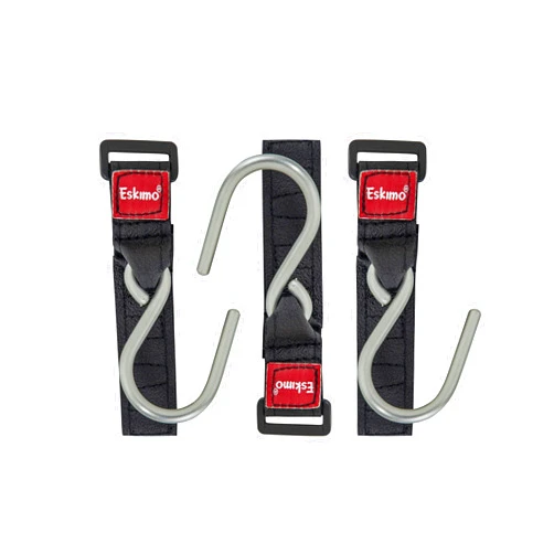 Eskimo Alloy Steel 30611 Ice Shelter Coat Hooks, Black, Standard