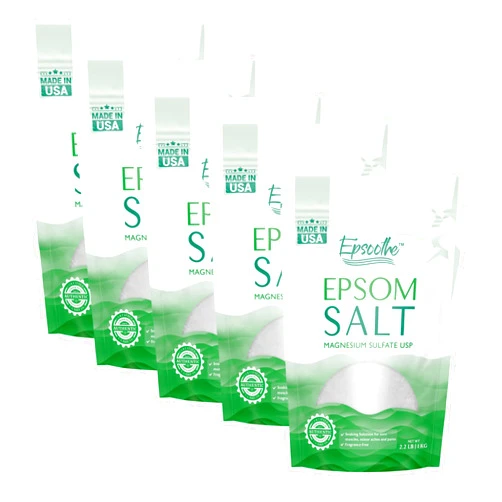 LA SALT CO Epsoothe 2.2 Lbs Epsom Salt Bath & Foot Soak and Scrub | Pure & Natural Magnesium Sulfate USP | Soothes Muscles & Joints, Enhances Well-Being (5 Pack)