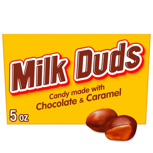 MILK DUDS Chocolate and Caramel Candy Boxes, 5 oz (12 Count)