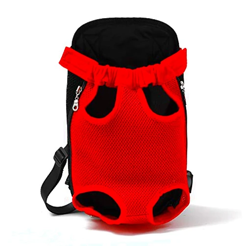 Yelesley Pet Dog Carrier Backpack Mesh Camouflage Outdoor Travel Products Breathable Shoulder Handle Bags for Small Dog Cats (XL, red)