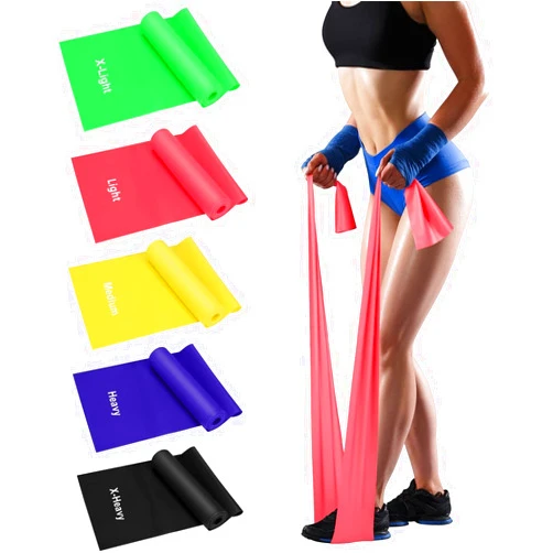 SARTHN Exercise Bands for Working Out, Resistance Bands Set with 5 Resistance Levels, Skin-Friendly Elastic Bands with Carrying Pouch for Home Workout