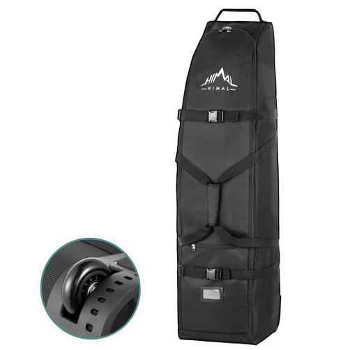 Himal Outdoors Soft-Sided Golf Travel Bag with Wheels - Heavy Duty 600D Polyester Oxford Wear-Resistant, Excellent Zipper Universal Size