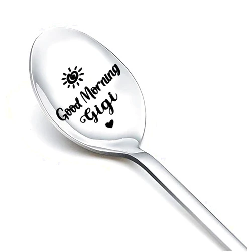MXXGMYJ Good Morning Gigi Spoon Gifts for Women Mothers Day Gifts for Grandma Birthday Gifts from Grandchildren Granny Nanny Gifts from Grandkids Great Grandmother Gifts from Granddaughter Grandson