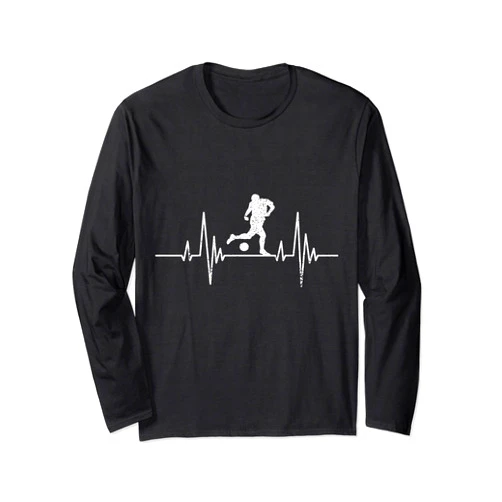 Fußball Herzfrequenz Fußballtrainer Fußballoutfit Football Jersey Football Clothing Long Sleeve T-Shirt