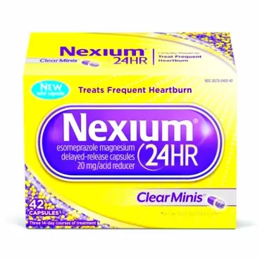 Nexium 24HR ClearMinis Heartburn, 42 Delayed Release Capsules (Pack of 2)