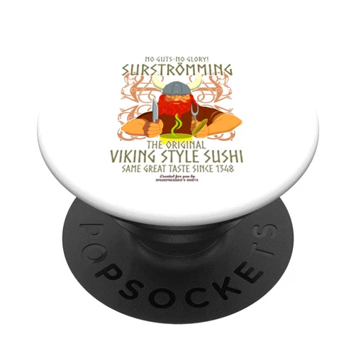 Spassprediger's Original Surströmming Merch Surströmming Original Viking Style Sushi Surströmming PopSockets Swappable PopGrip
