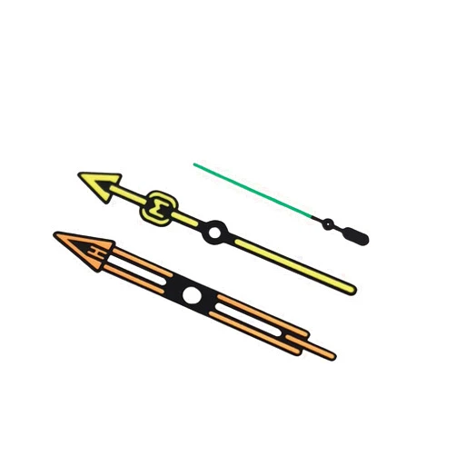 LICHIFIT Watch Hands Modified 3 pins Pointer Green Luminous for NH35/NH36/4R/7S Movement Repair Part