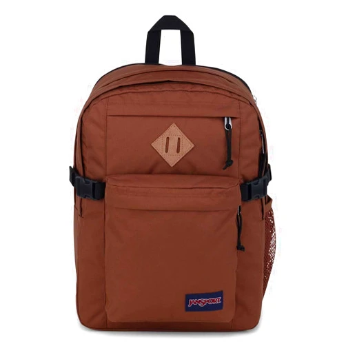 JanSport Main Campus Backpack - Travel, or Work Bag w 15-Inch Laptop Sleeve and Dual Water Bottle Pockets, Basic Brown