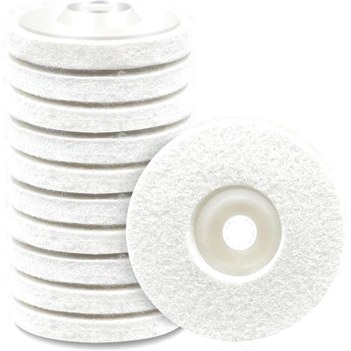 PLAYGOGYM 10 Pack Wool Felt Polishing Wheel Disc, Wool Polishing Buffing Wheel Pad, for Metal, Marble Stone, Glass, Furniture Car (10)