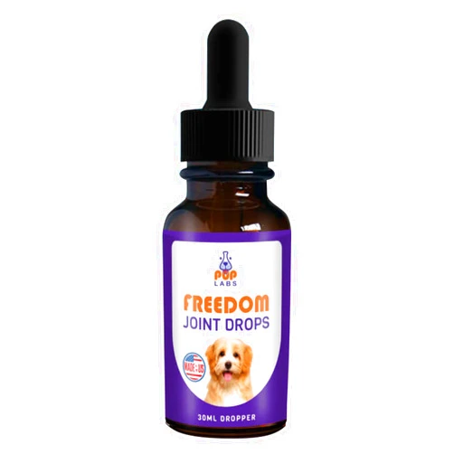 Pup Labs Freedom Joint Drops - Dog Joint Support Supplement Eases Stiffness and Aids Flexibility and Strength - for All Ages, Sizes, and Breeds - 30 ml Dropper