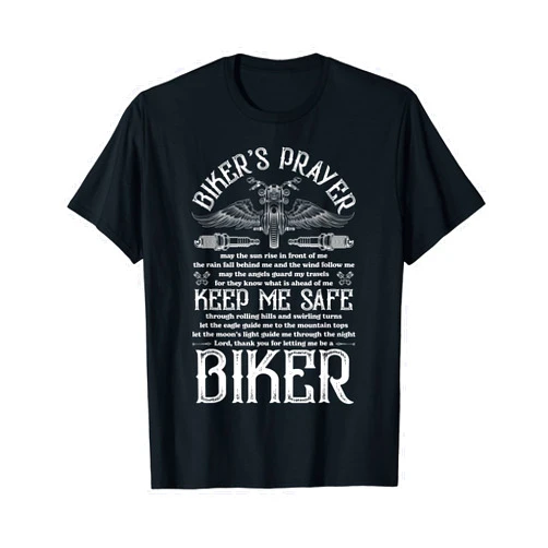 Stuff For Bikers And Motocycle Racing Biker's Prayer Funny Biker T-Shirt