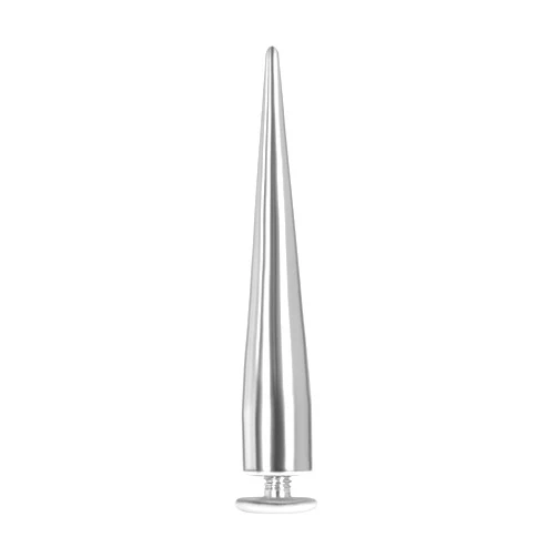Uviviu 20 Pcs 40mm Spike and Studs, Metalic Rivet Screw on Cone for Leather Crafts Punk DIY Clothing (40MMx20Pcs, Silvery)