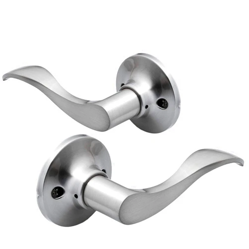 Berlin Modisch Dummy Lever Door Handle [Pack of Two] for Closets with a Satin Nickel Finish, Single Side, Non-Turning Pull Only Classic Series