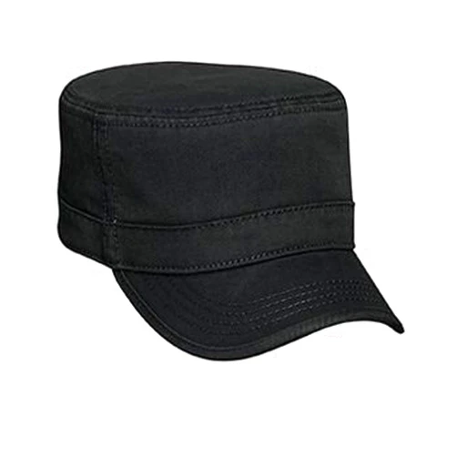 OTTO Garment Washed Superior Cotton Twill Binding Trim Visor Military Cap