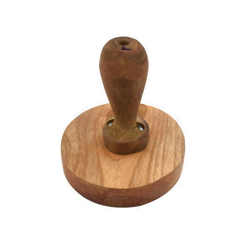EarthVision High Quality Handcrafted Multi use Chapati Presser, Roti Datta Press for Chapati, fruit Solid Wood Wooden Masher Dal Ghotni Wooden Handmade Potato Vegetable Pav Bhaji Masher Dia 3.93