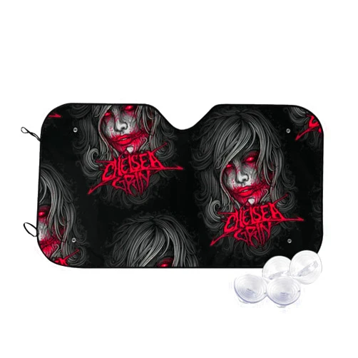 IXHWGAYAZ Chelsea Classic Artist Grin Car Windshield Sun Shade Sun Visor Foldable Sun Shield Stylish Front Window Sunshade Beautiful Automotive Interior Accessory for Most Vehicles/Truck Small