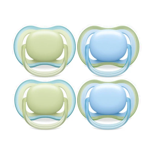 AVENT Philips Avent Ultra Air Pacifier - 4 x Light, Breathable Baby Pacifiers for Babies Aged 0-6 Months, BPA Free with Sterilizer Carry Case, SCF085/48