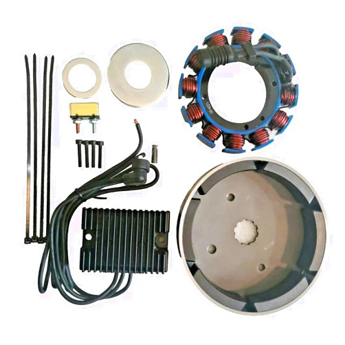 Motoelectrix 32amp charging Kit for Harley Davidson Evolution 1989-1996 FLT FLH (except EFI) 1989-1999 Softail, 1991-1998 Dyna and1989-1994 FXR models (Not for Sportster models.)
