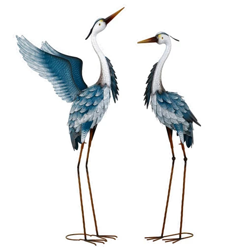 TERESA'S COLLECTIONS Garden Decor, Set of 2 Herons Garden Decor, 23-25