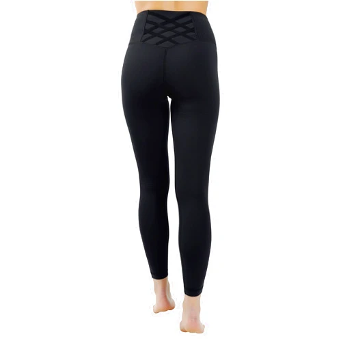 Yogalicious High Rise Squat Proof Criss Cross Yoga Pants for Women Tummy Control Non See Through Ankle Yoga Leggings