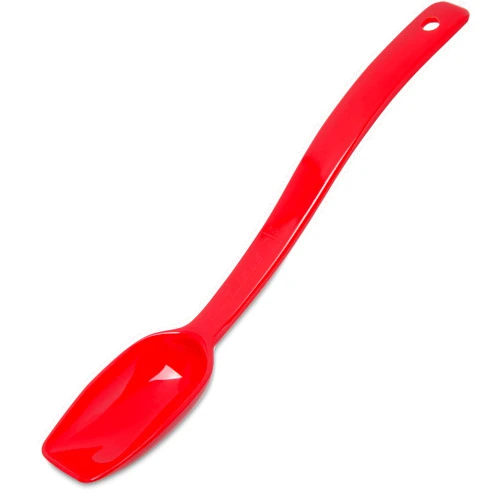 Carlisle FoodService Products Plastic Solid Spoon, 9 Inches, Red