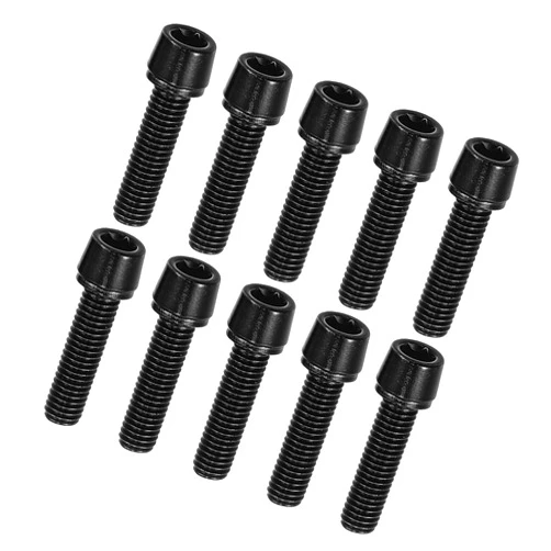 Motoforti Tapered Bolts Screws,M5x20mm Socket Head Cap Bolts Screws Nuts,for MTB Bike Bicycle Stem, 10set