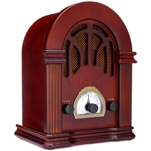 ClearClick Retro AM/FM Radio with Bluetooth - Classic Wooden Vintage Retro Style Speaker