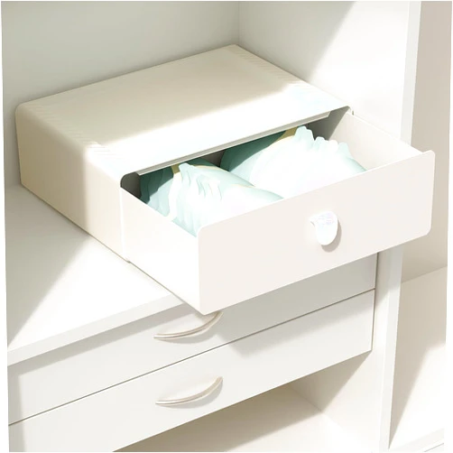 Tynulox Underwear Organizer Drawer, 1 Cell Plastic Bras Drawer, Stackable Closet Organizer, Storage Box for Socks, Panties, Snacks, Beige