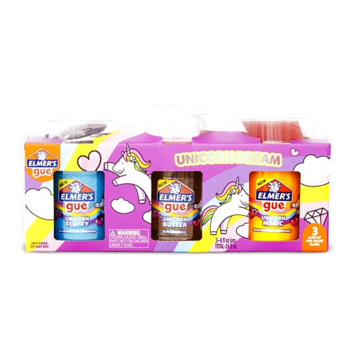 Elmer's Elmer’s Gue Premade Slime, Unicorn Dream Slime Kit, Includes Fun, Unique Add-Ins, Variety Pack, 3 Count