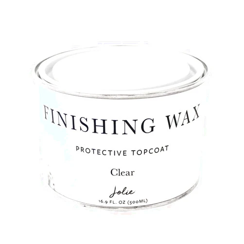 Jolie Finishing Wax - Protective topcoat Paint - Use on interior furniture, cabinets, walls, home decor and accessories - Odor-Free, Non-Hazardous - Clear - 500 ml