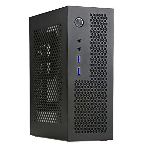 Goodisory A09 Black Mini-ITX 0.8mm SPCC Desktop Computer Case Fit in Flex PSU