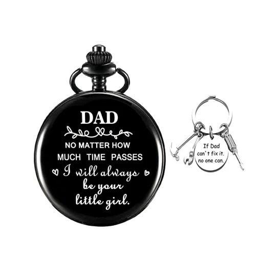 YEEHUA Gifts for Dad Gifts Engraved Pocket Watch Birthday Anniversary Meaningful FatherDay Gifts for Men