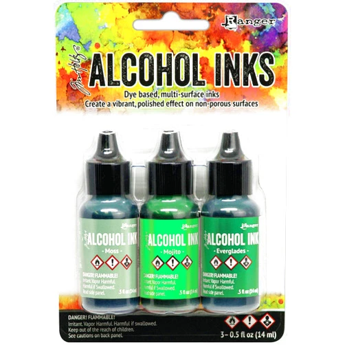 Ranger Tim Holtz - Alcohol Ink 3PKG, Mint/Green Spectrum